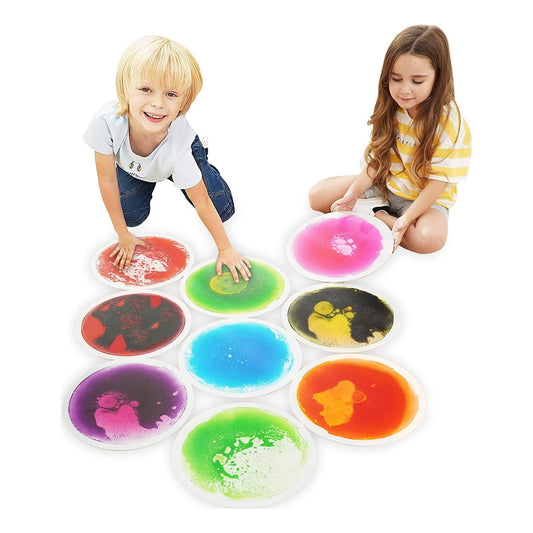 Circle Floor Liquid Tiles for Kids, Set of 9 - Insight Family Market