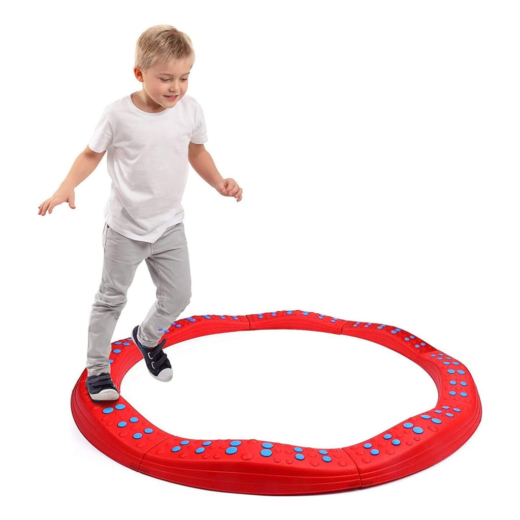 Wavy Circle Balance Beams Stepping Stones for Kids, 8 Pc - Insight Family Market