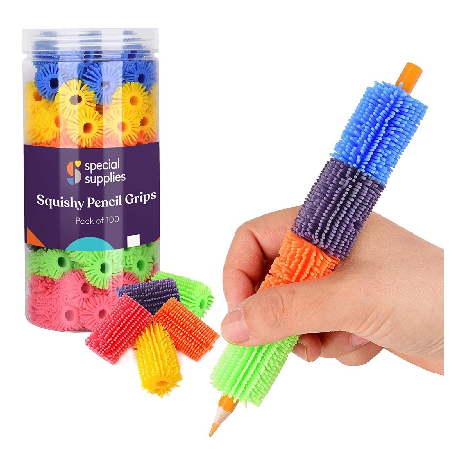 Squishy Pencil Grips for Kids and Adults - Pack of 100 - Insight Family Market
