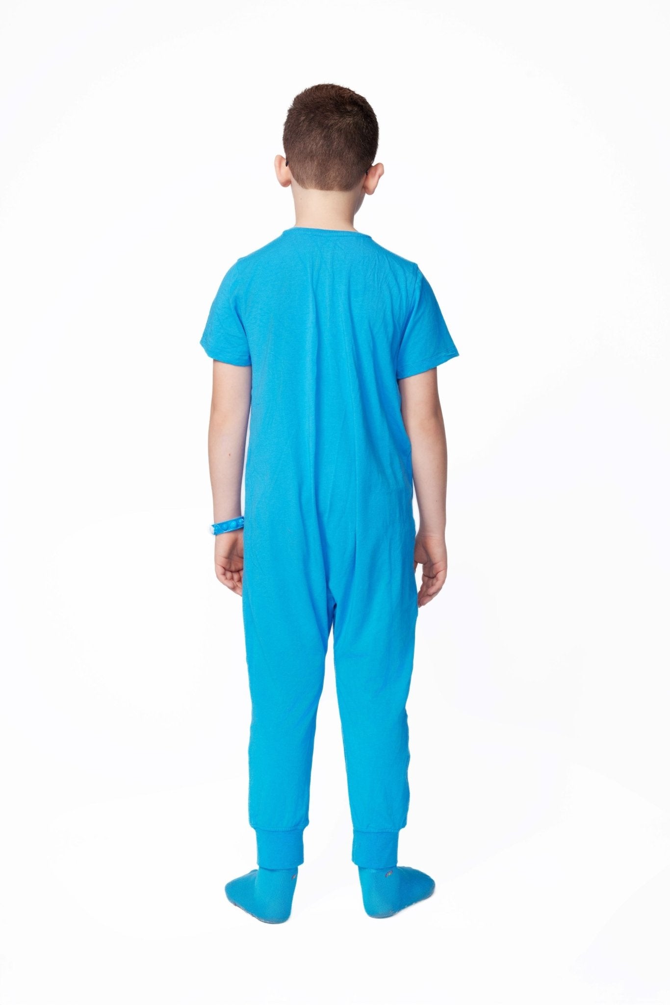 Ultimate Comfort Playsuit w Chewy Sensory Bracelet - BLUE - Insight Family Market