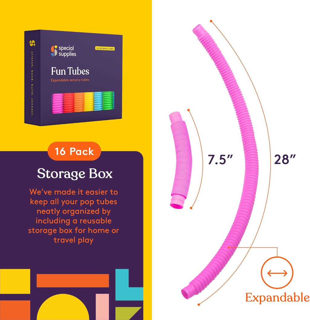 Pop Tubes (Multi-Color): 16 Pack