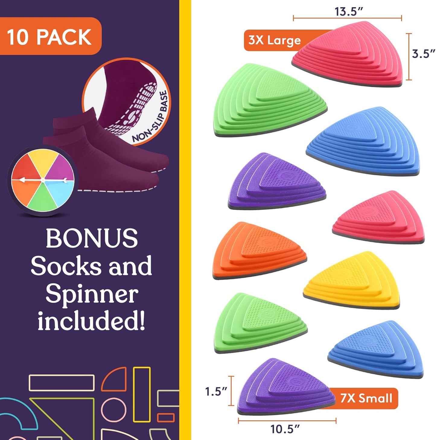 Stepping Stones (Primary Colors): 10 Piece Set - Insight Family Market