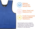 WEIGHTED - Sensory Compression Vest for Kids with Processing Disorders ADHD and Autism Calming and Supportive with Adjustable Weight Fit - Insight Family Market