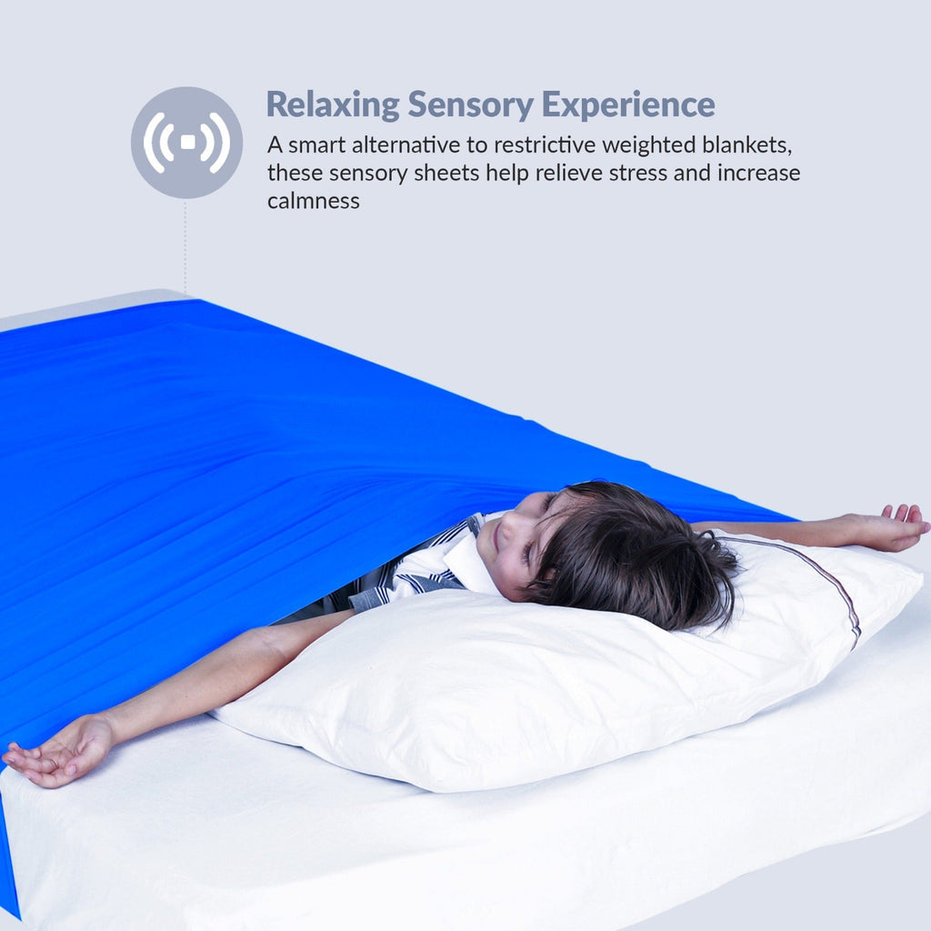 Sensory Bed Sheet for Kids Compression Alternative to Weighted Blankets - Blue - Insight Family Market
