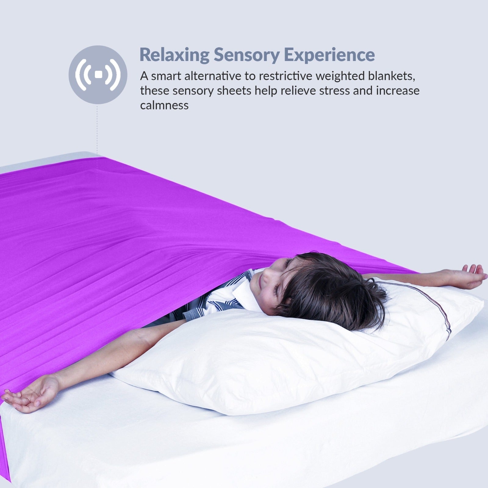 Sensory Bed Sheet for Kids Compression Alternative to Weighted Blankets - Purple - Insight Family Market