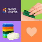 Special Supplies Therapy Brushes Colorful 6 - Pack + Removable Handle, Calming Occupational and Sensory Tools with Deep Pressure Massage, Soft Bristles, Stimulates and Calms Kids or Adults, Latex - Free - Insight Family Market