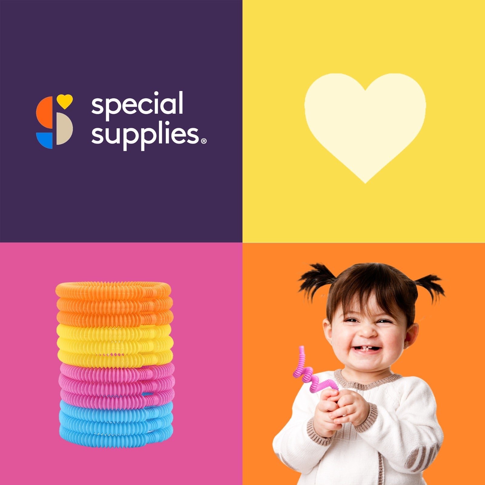 Special Supplies 12 - Pack MINI Fun Pull and Pop Tubes for Kids Stretch, Bend, Build, and Connect Toy, Provide Tactile and Auditory Sensory Play, Colorful, Heavy - Duty Plastic (Primary) - Insight Family Market