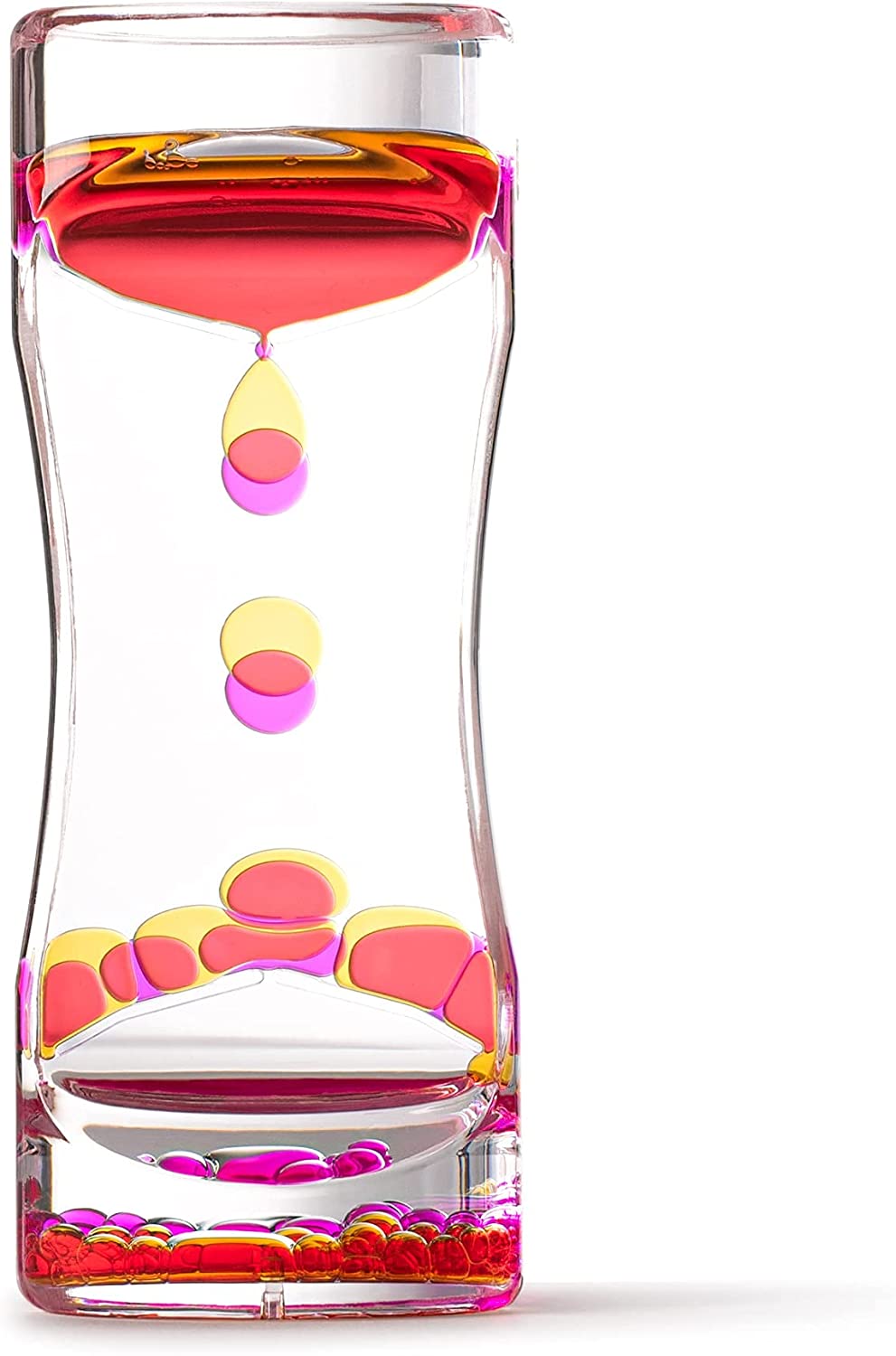 Special Supplies Liquid Motion Bubbler Toy (1 - Pack) Colorful Hourglass Timer with Droplet Movement, Bedroom, Kitchen, Bathroom Sensory Play, Cool Home or Desk Decor (Pink) - Insight Family Market