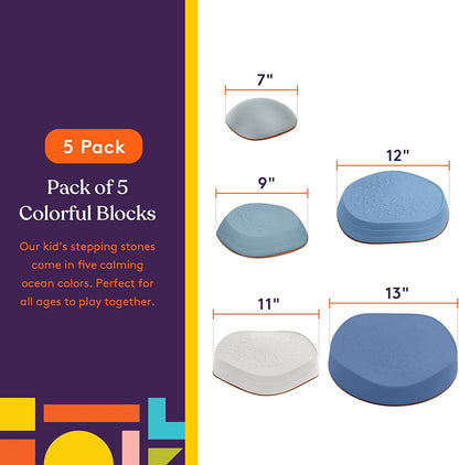Stepping Stones (Ocean Colors): 5 Piece Set - Insight Family Market