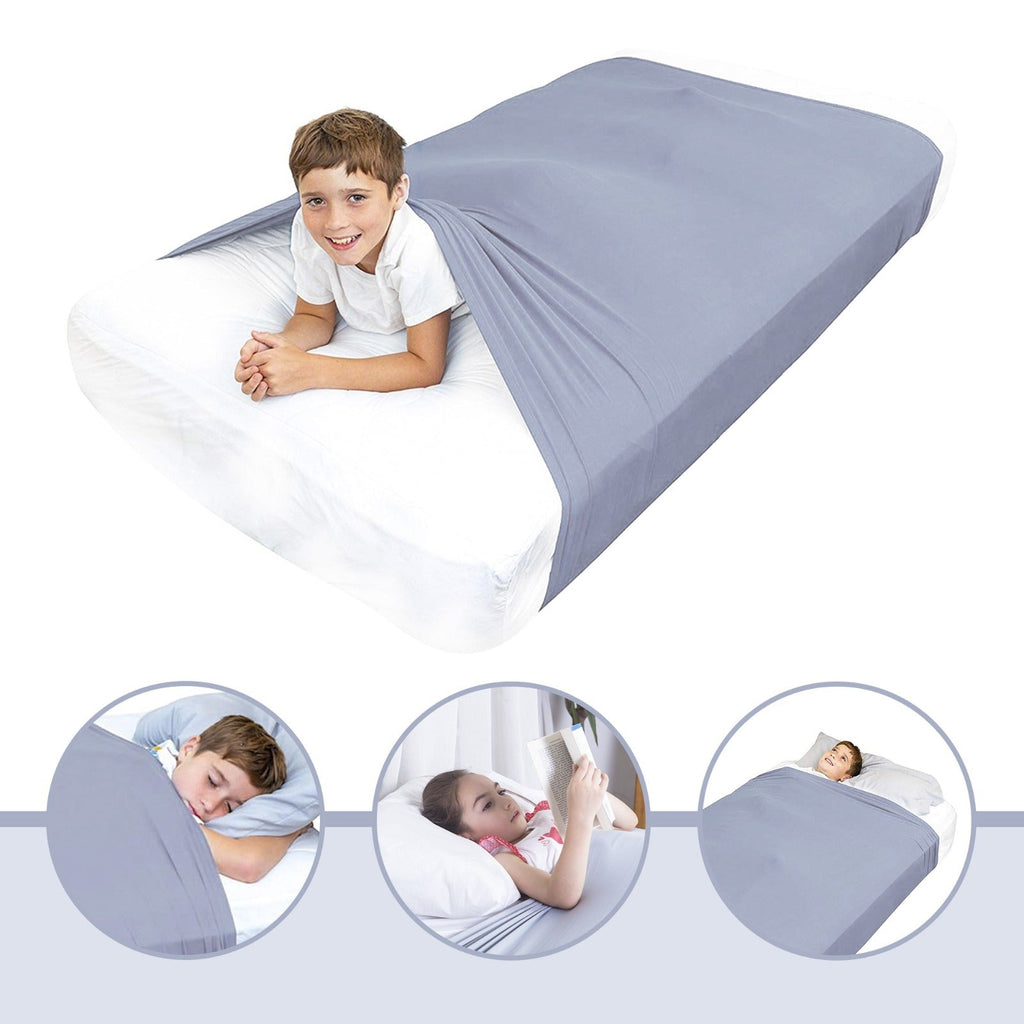 Sensory Bed Sheet for Kids Compression Alternative to Weighted Blankets - Gray - Insight Family Market