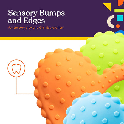 Teether - Heart Spoon 3 - Pack - Blue, Orange, Green - Insight Family Market