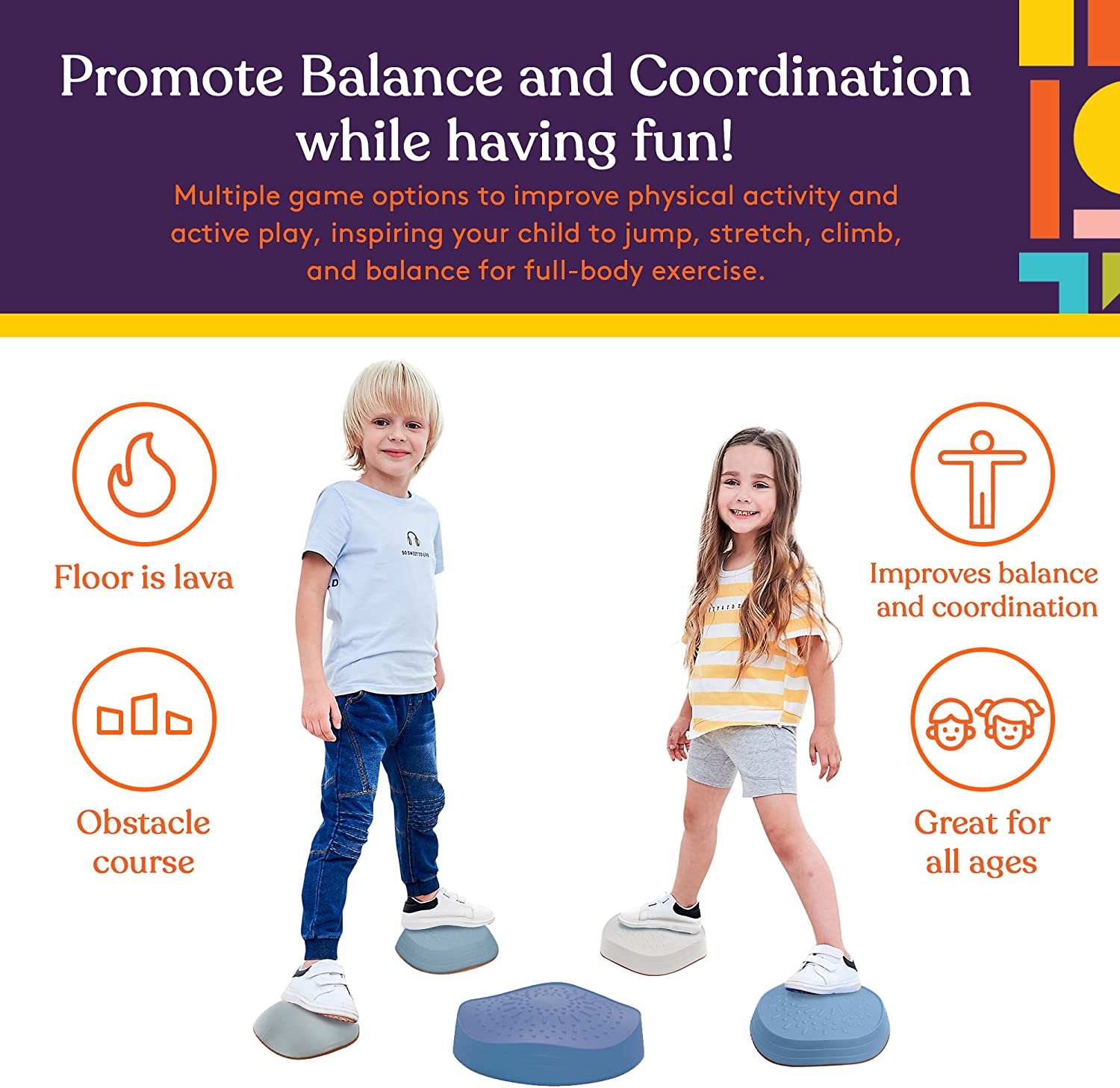 Stepping Stones (Ocean Colors): 5 Piece Set - Insight Family Market