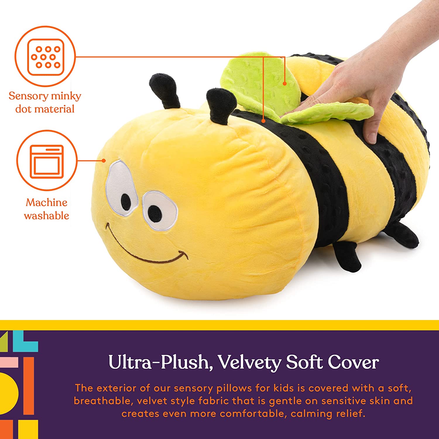 Sensory Vibrating Pillow - Bumble Bee - Insight Family Market