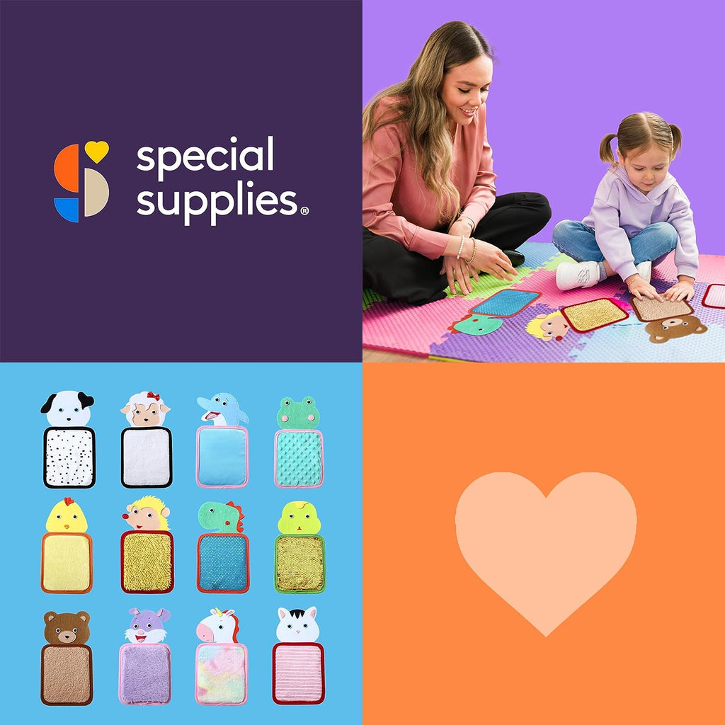 Special Supplies Sensory Zoo Animal Mats, 10 Sets, Tactile Stimulation for Kids, Supports Autistic and Processing Challenges, Calming and Stimulating Early Learning Play - Insight Family Market