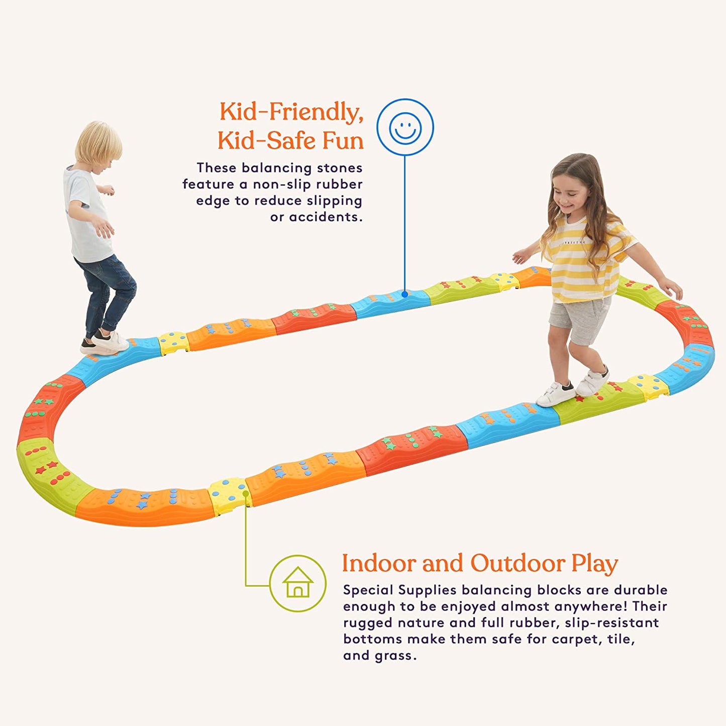 20 - Piece Stepping Stones for Kids, Indoor and Outdoor - Insight Family Market