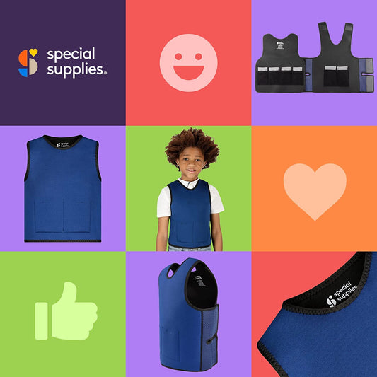 WEIGHTED - Sensory Compression Vest for Kids with Processing Disorders ADHD and Autism Calming and Supportive with Adjustable Weight Fit - Insight Family Market