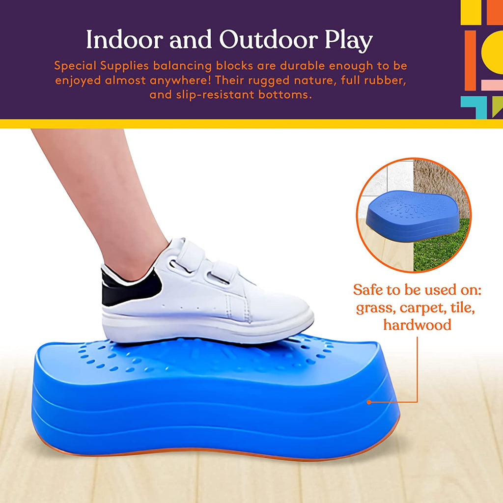 Stackable Stepping Balance Stones for Kids, Indoor and Outdoor, Non - Slip Edging, Set of 5 - Insight Family Market