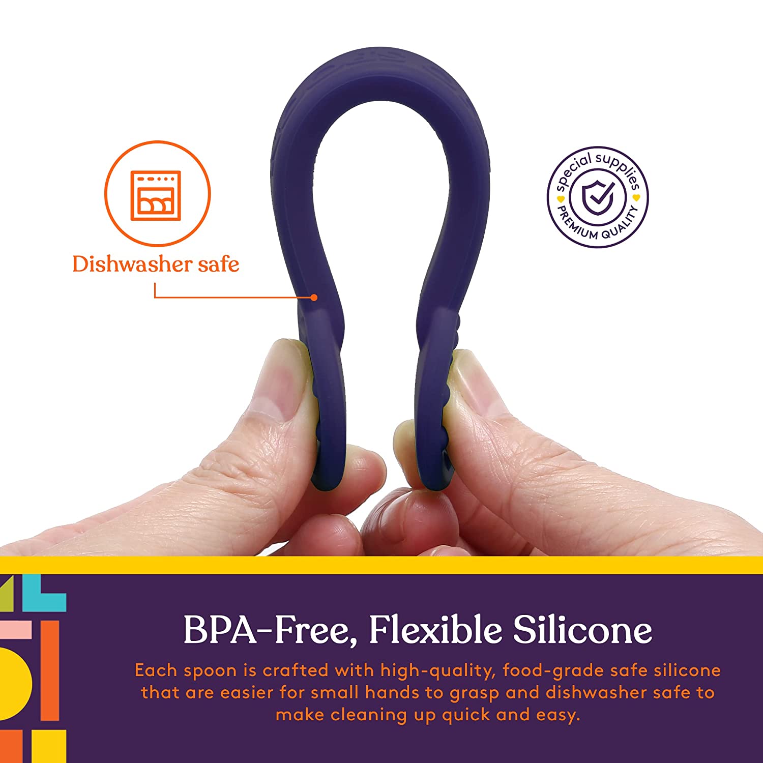 Duo Spoon 3 - Pack - Purple, Orange, Yellow - Insight Family Market