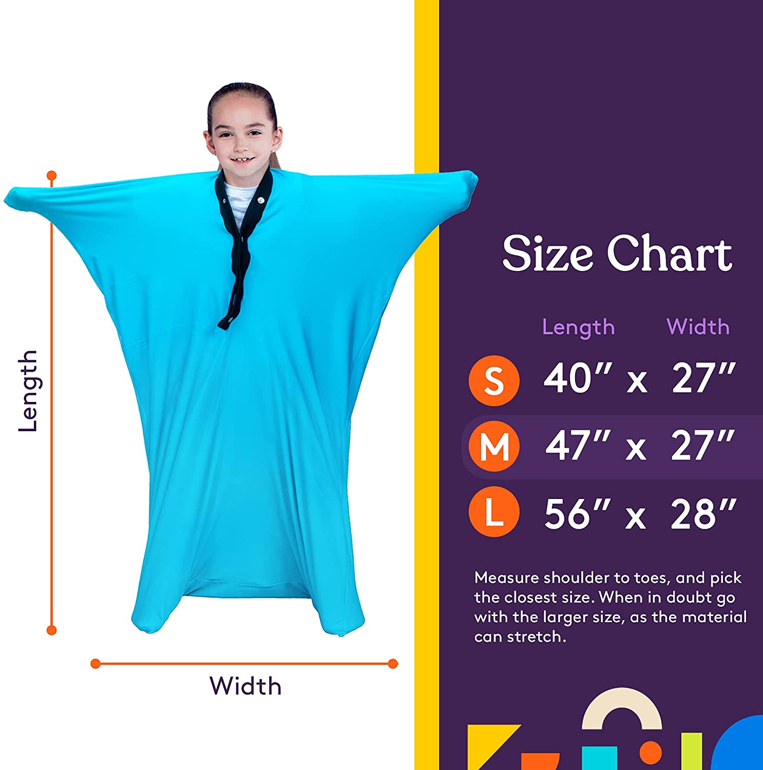Sensory Stretchy Body Sock - New Snap Closure - Insight Family Market
