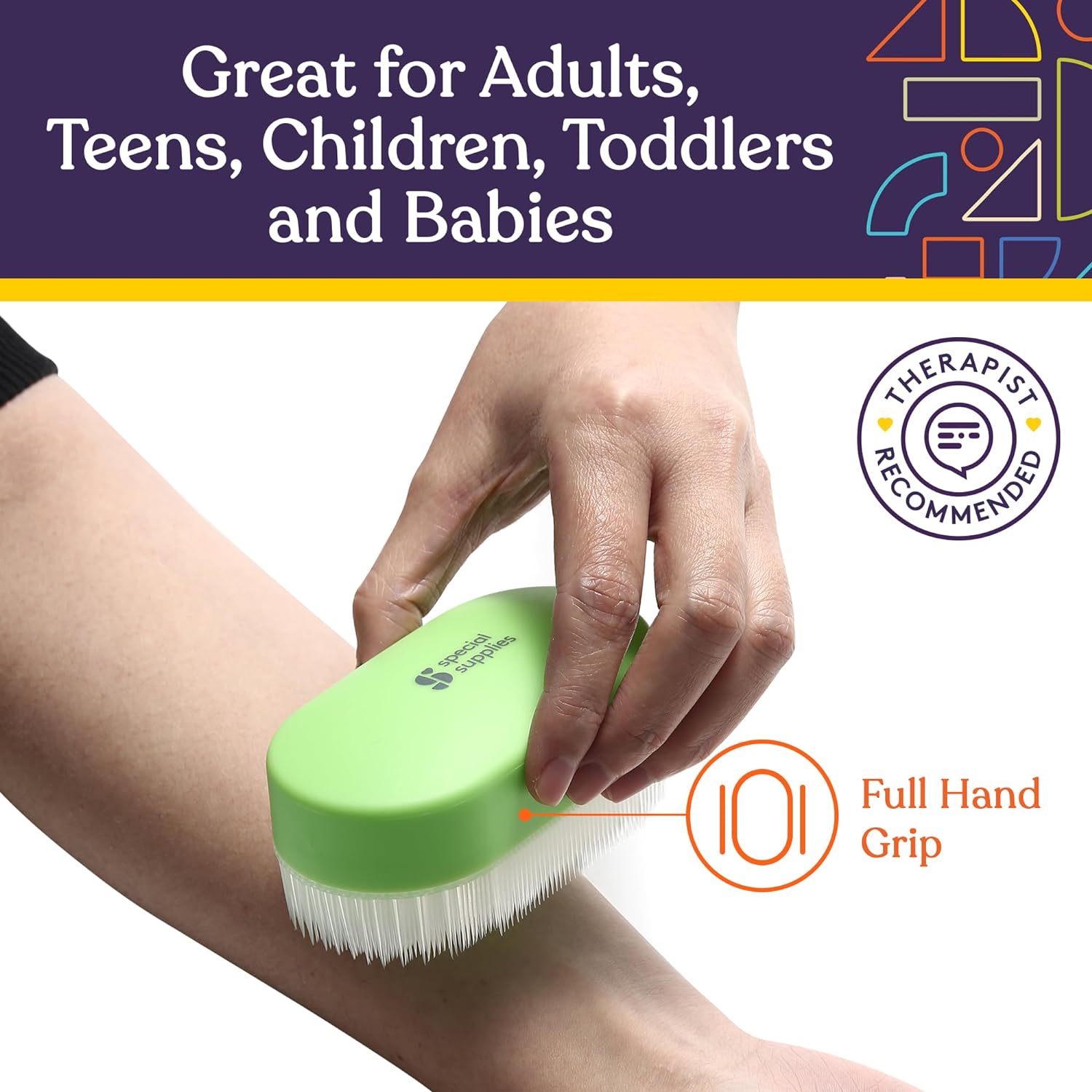 Sensory Brush Therapressure Therapy Brush for Occupational and Sensory Brushing, 6 Pack, Stimulating and Calming Tools for Kids and Adults, Soft Flexible Bristles, Latex Free - Insight Family Market