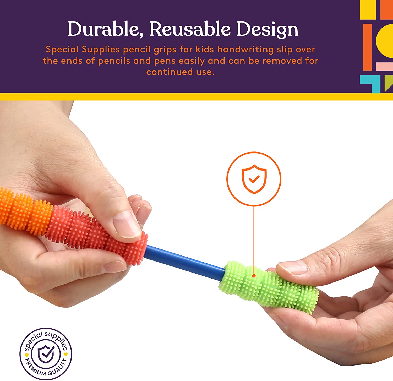 Spiky Pencil Grips for Kids and Adults - 50 Pack - Insight Family Market