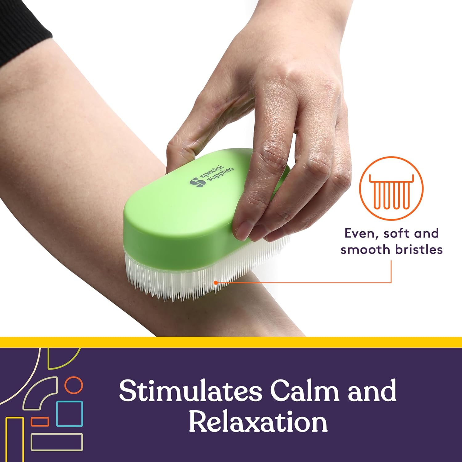 Sensory Brush Therapressure Therapy Brush for Occupational and Sensory Brushing, 6 Pack, Stimulating and Calming Tools for Kids and Adults, Soft Flexible Bristles, Latex Free - Insight Family Market