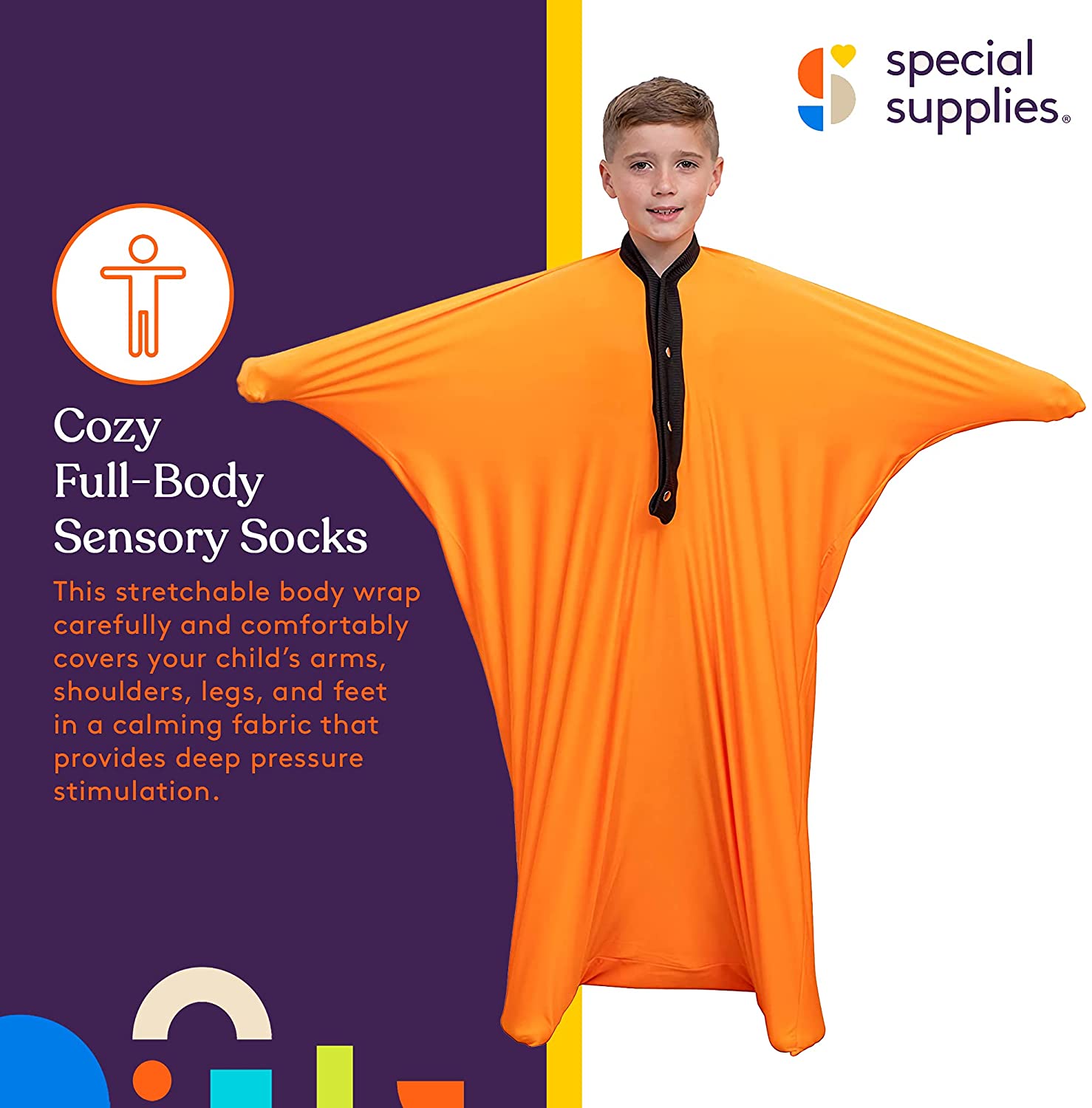 Sensory Stretchy Body Sock - New Snap Closure - Insight Family Market