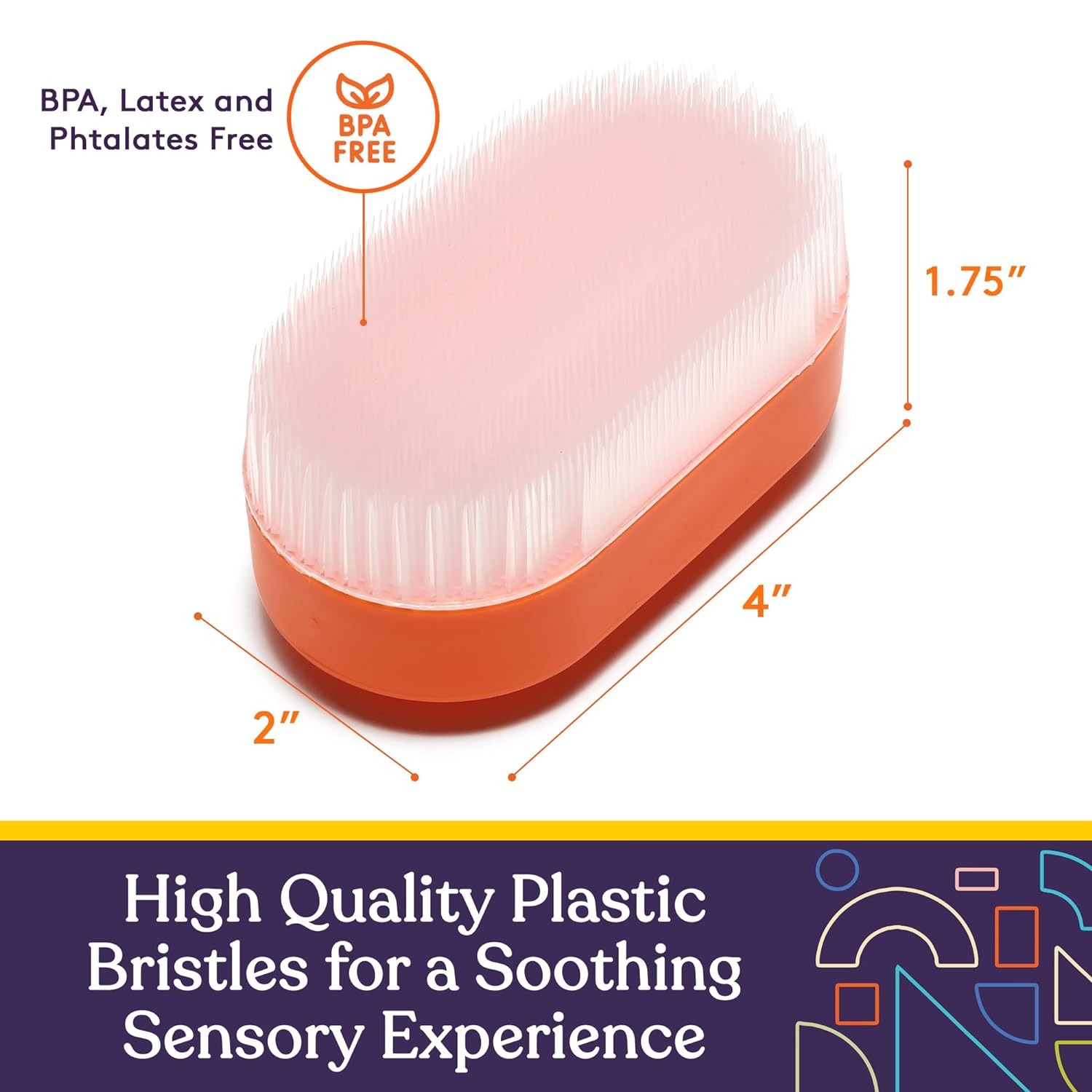 Sensory Brush Therapressure Therapy Brush for Occupational and Sensory Brushing, 6 Pack, Stimulating and Calming Tools for Kids and Adults, Soft Flexible Bristles, Latex Free - Insight Family Market