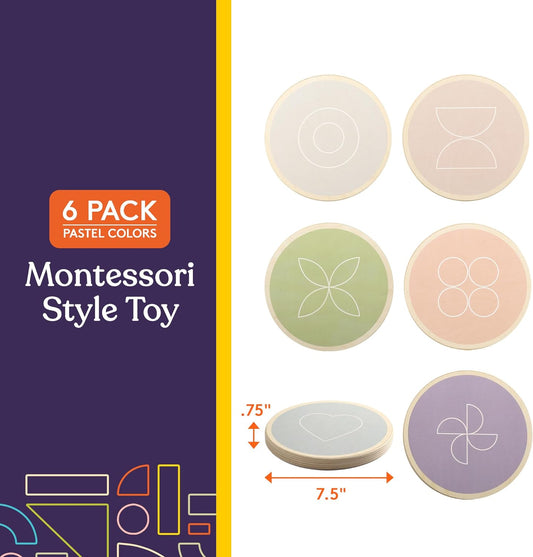 Balance Stepping Stones for Kids, 6 Pc. Set, Sensory Early Learning Montessori Toys, Obstacle Course for Balance and Coordination, Non - Slip Step, Wood - Insight Family Market