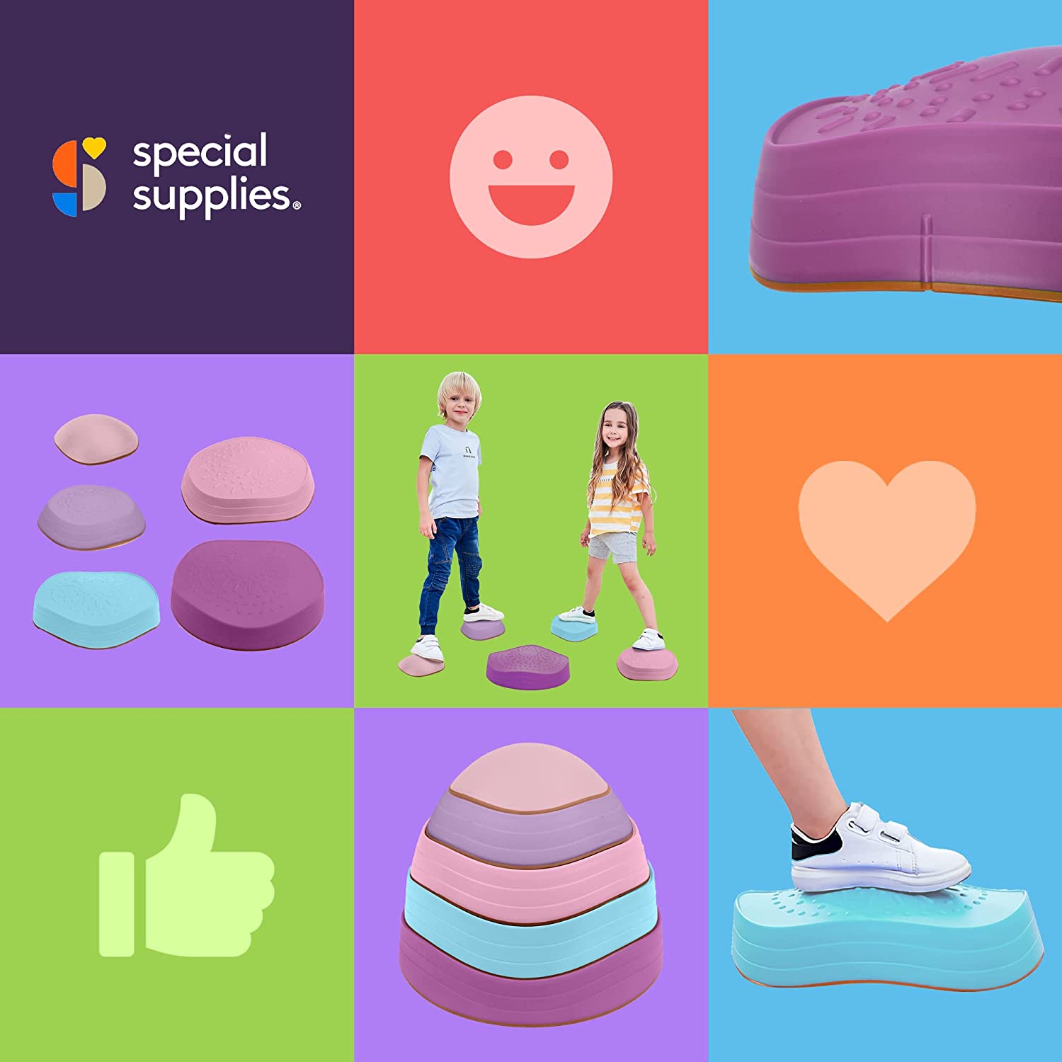 Stepping Stones (Unicorn Colors): 5 Piece Set - Insight Family Market