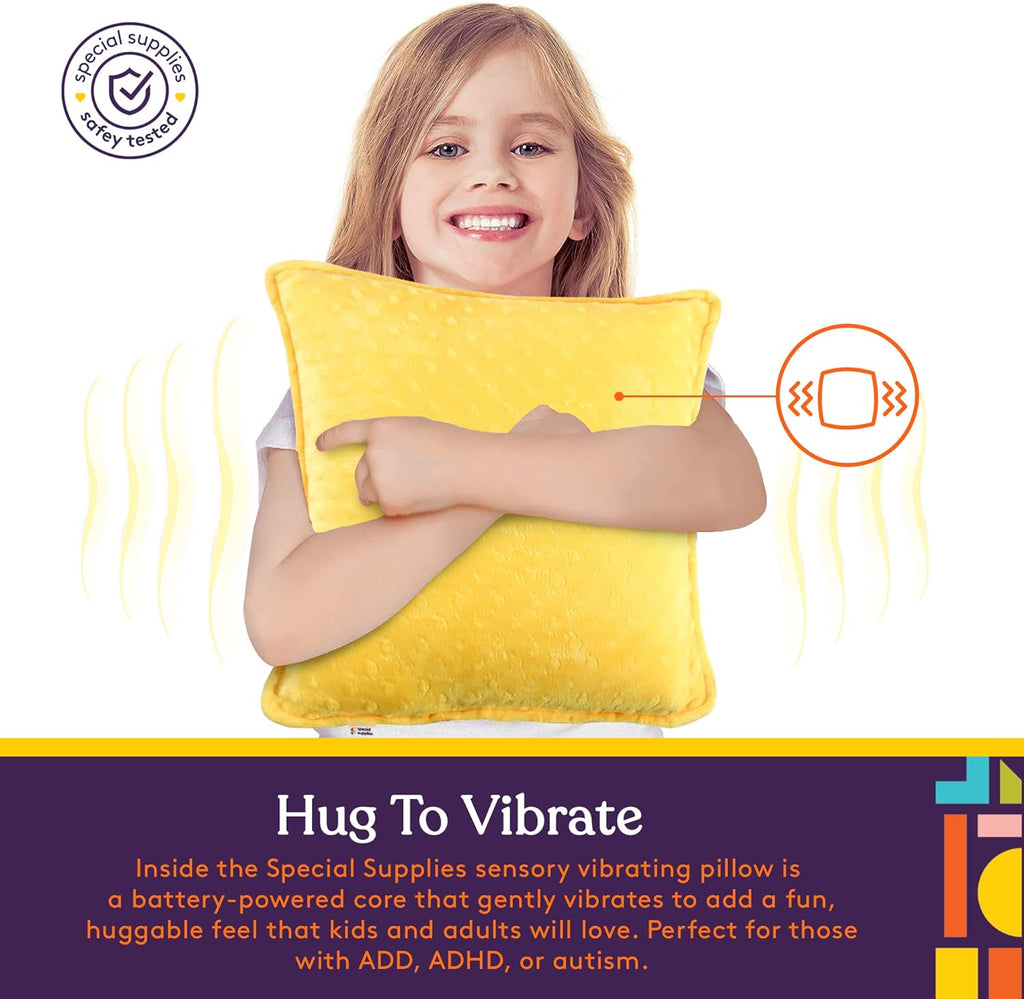 Sensory Vibrating Pillow - Pink & Yellow - Insight Family Market
