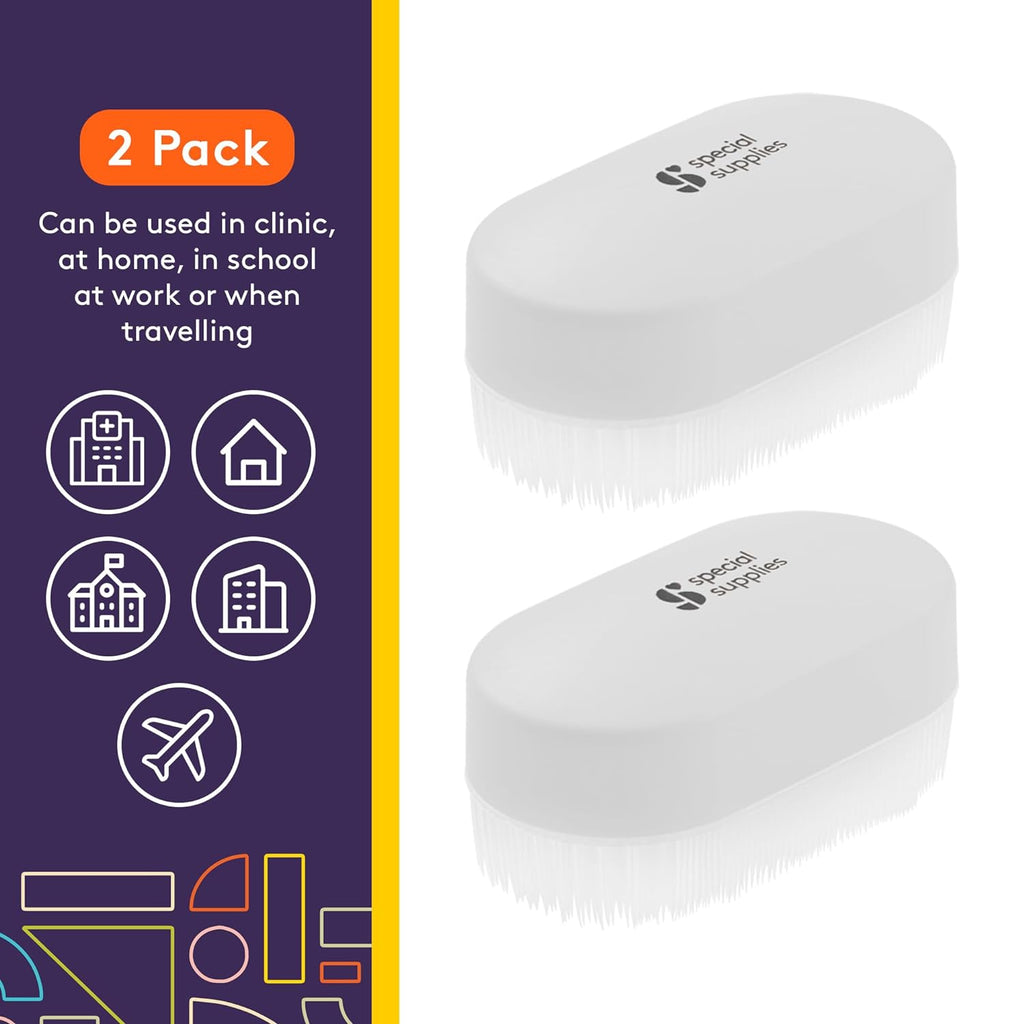 Special Supplies Sensory Brush Therapressure Therapy Brush for Occupational and Sensory Brushing, 2 Pack, Stimulating and Calming Tools for Kids and Adults, Soft Flexible Bristles, Latex Free - Insight Family Market