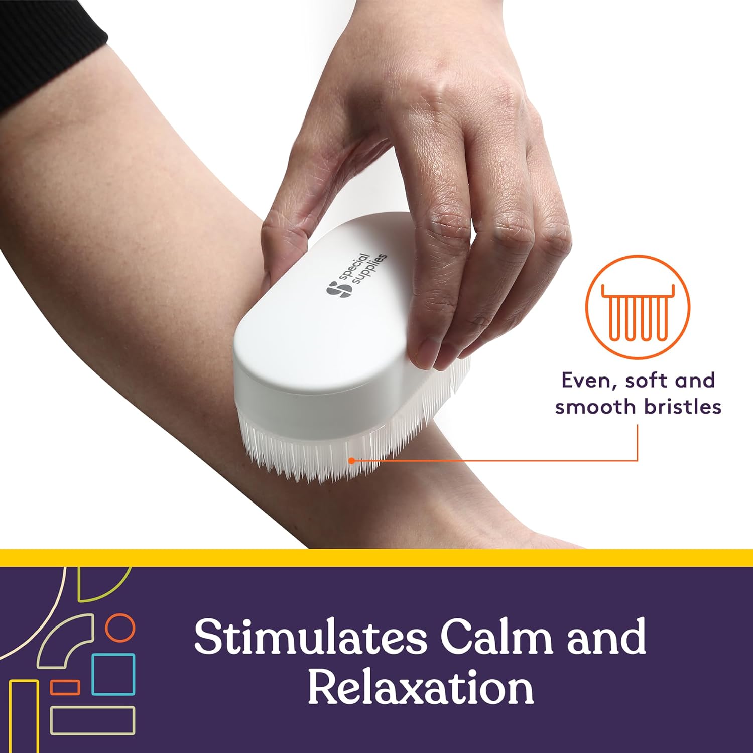 Special Supplies Sensory Brush Therapressure Therapy Brush for Occupational and Sensory Brushing, 2 Pack, Stimulating and Calming Tools for Kids and Adults, Soft Flexible Bristles, Latex Free - Insight Family Market