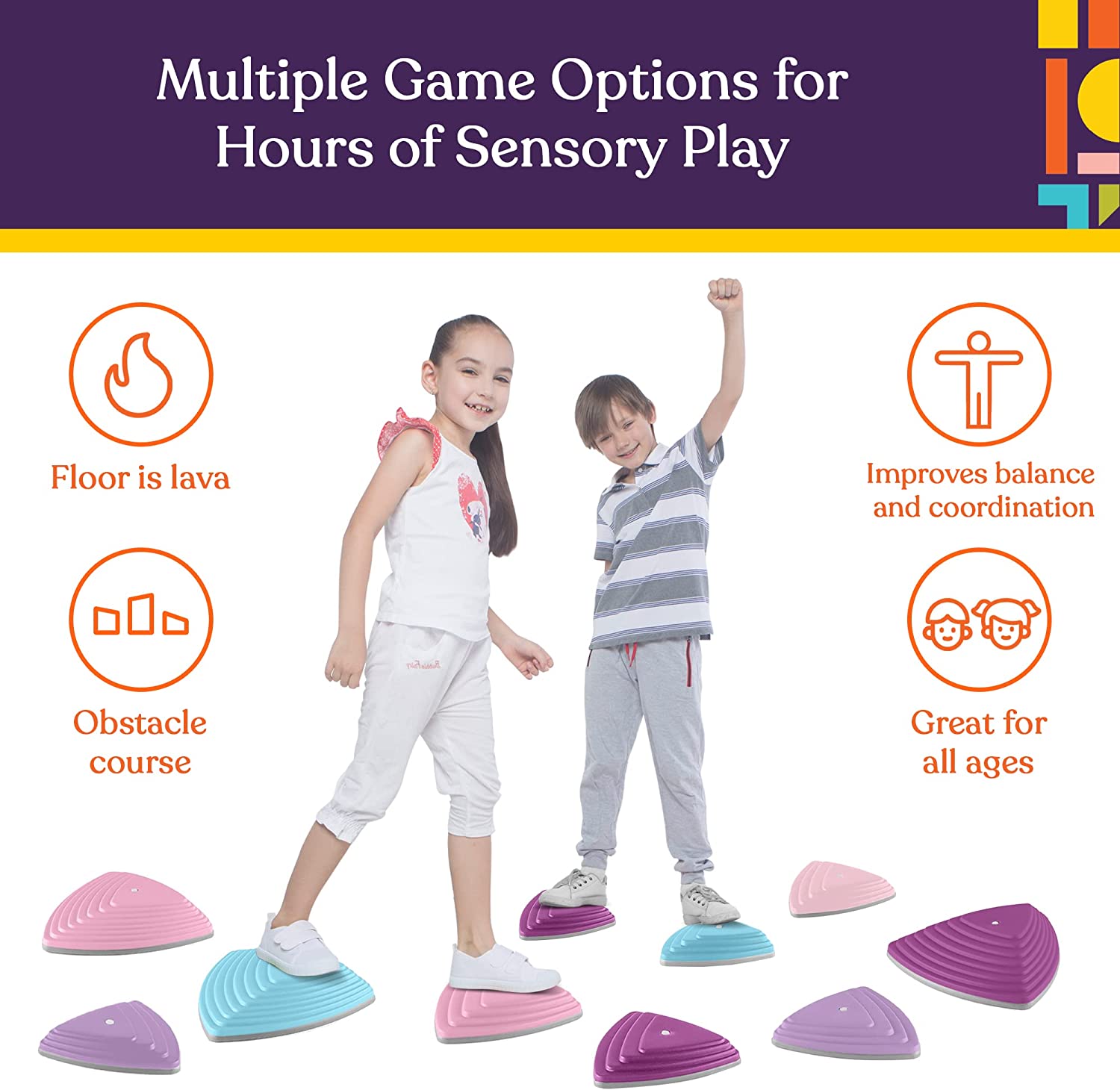 Stepping Stones (Unicorn Colors): 10 Piece Set - Insight Family Market