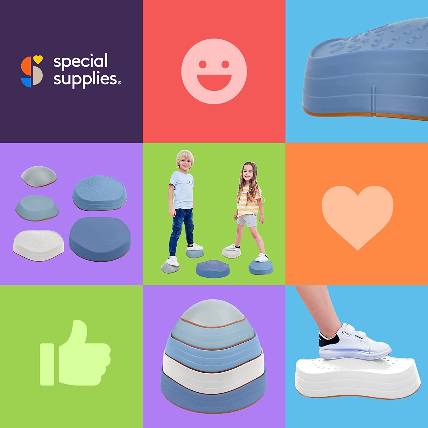 Stepping Stones (Ocean Colors): 5 Piece Set - Insight Family Market