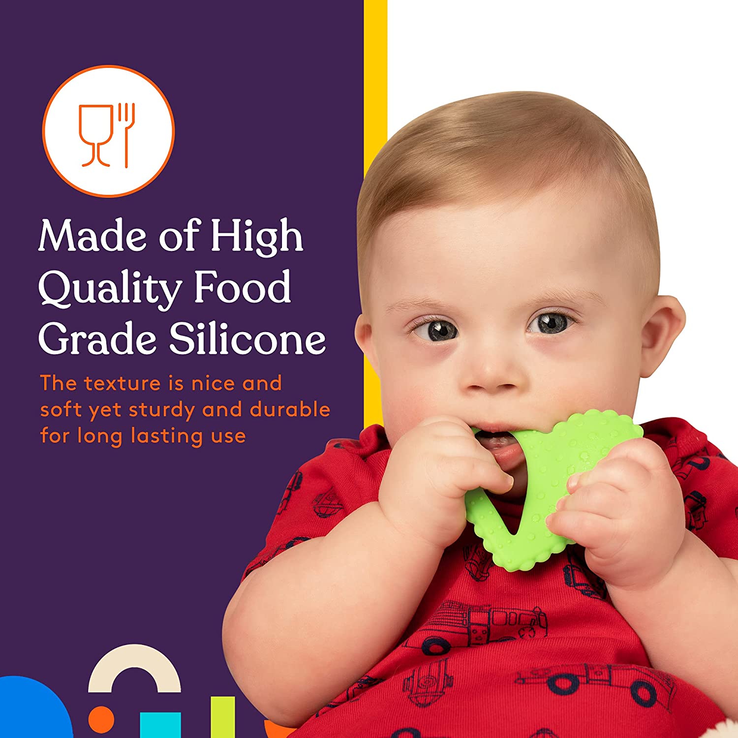 Teether - Heart Spoon 3 - Pack - Pink, Blue, Green - Insight Family Market