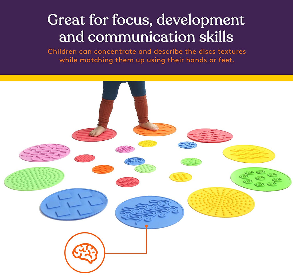 Sensory Discs Matching Game - 20 Pack - Eye Mask Included - Insight Family Market