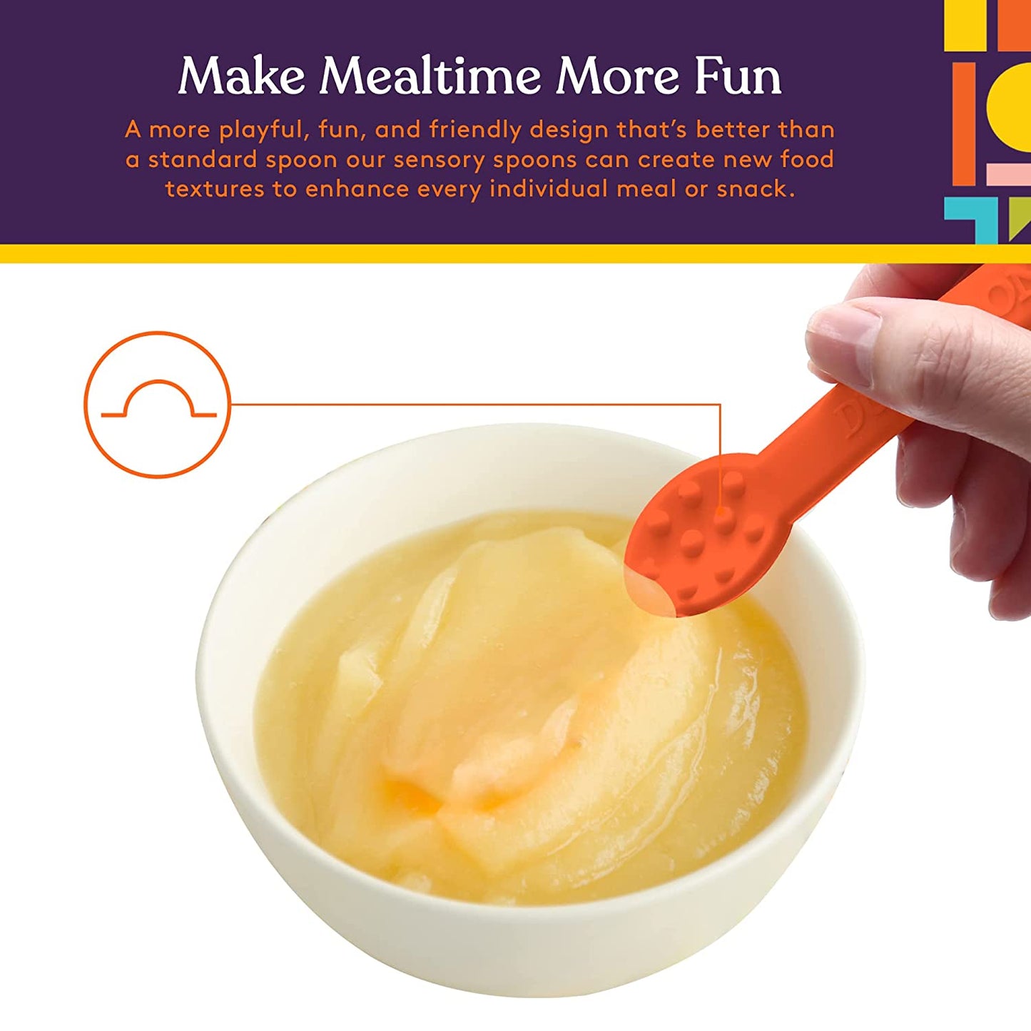 Duo Spoon 3 - Pack - Purple, Orange, Yellow - Insight Family Market