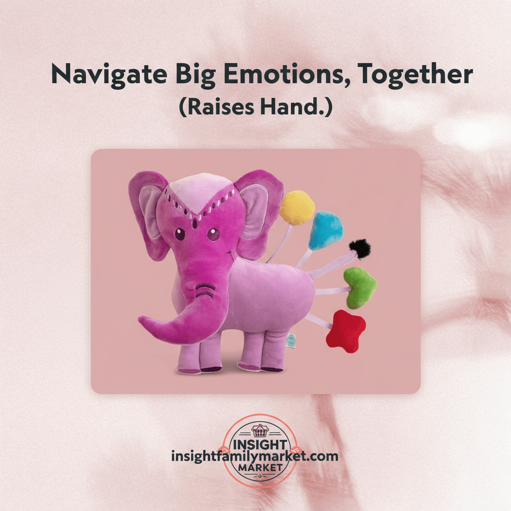 Violet Elephant Emotional Learning Plush - Insight Family Market