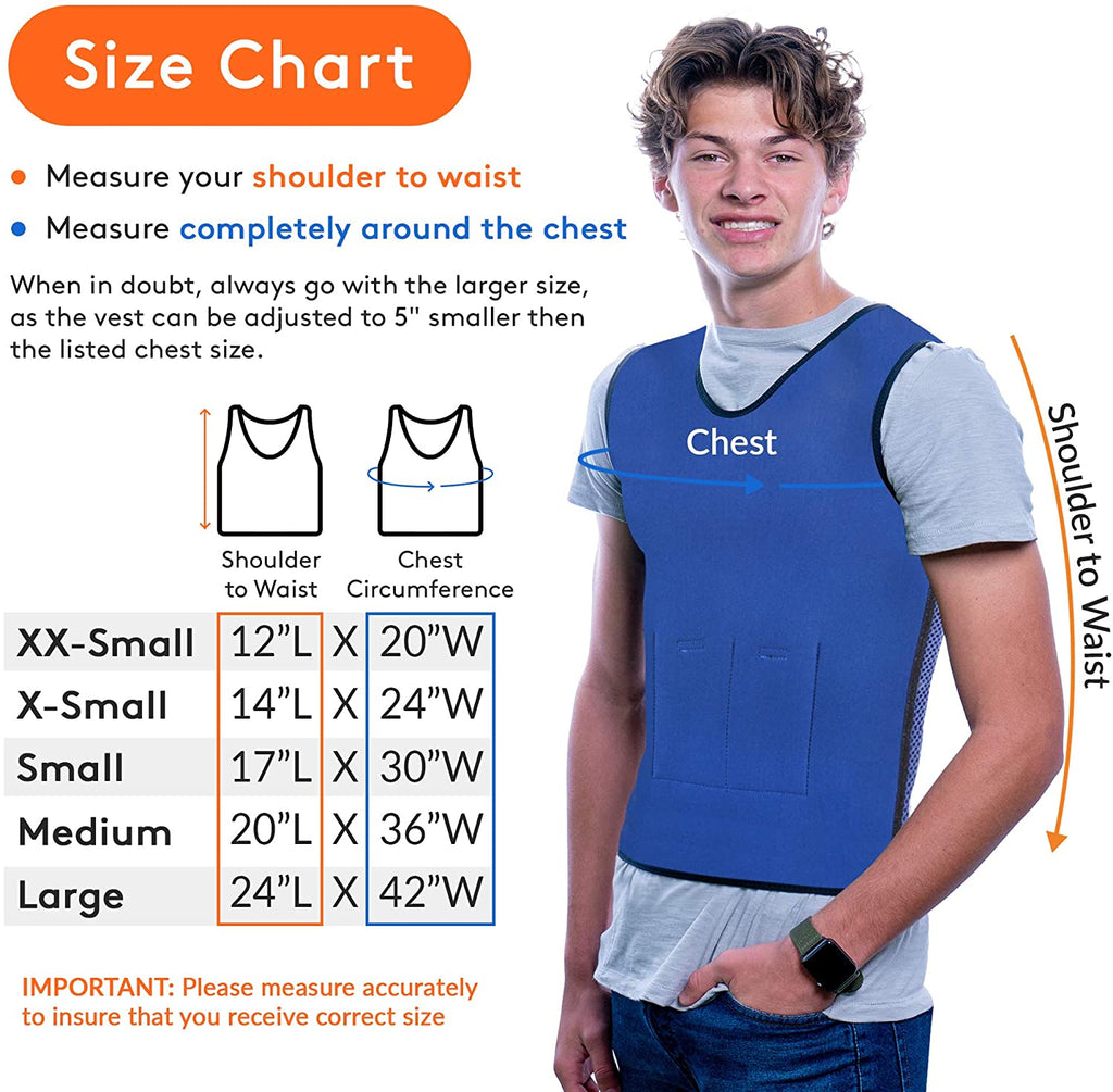 WEIGHTED - Sensory Compression Vest for Kids with Processing Disorders ADHD and Autism Calming and Supportive with Adjustable Weight Fit - Insight Family Market