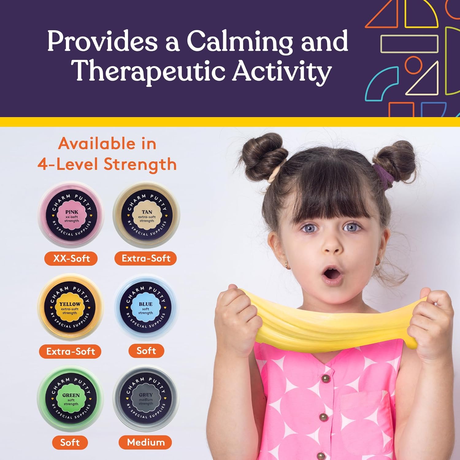 Special Supplies Sensory Therapy Putty for Kids and Adults with 10 Cute Charms - Resistive Hand Exercise Stress Relief Therapy Putty, Five Ounces of Each Putty (Emoji Set - Strength: X - Soft) - Insight Family Market