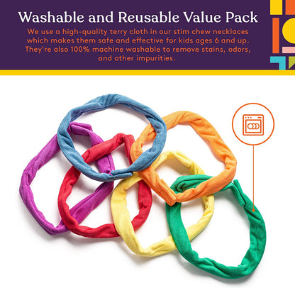 Chew Bands Terry Cloth Necklace Set 6 - Pack - Insight Family Market
