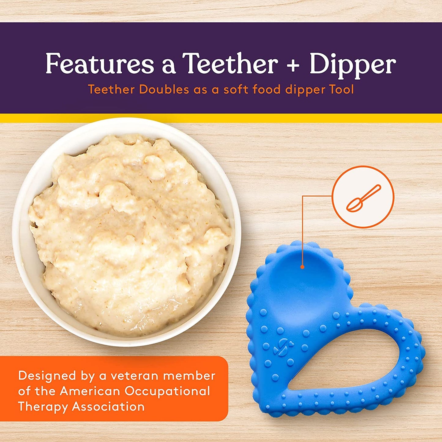 Teether - Heart Spoon 3 - Pack - Pink, Blue, Green - Insight Family Market