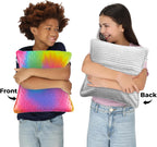 Vibrating Pillow Sensory Pressure Activated for Kids and Adults, 12” x 12” Plush Minky Soft Cover, Colorful - Insight Family Market