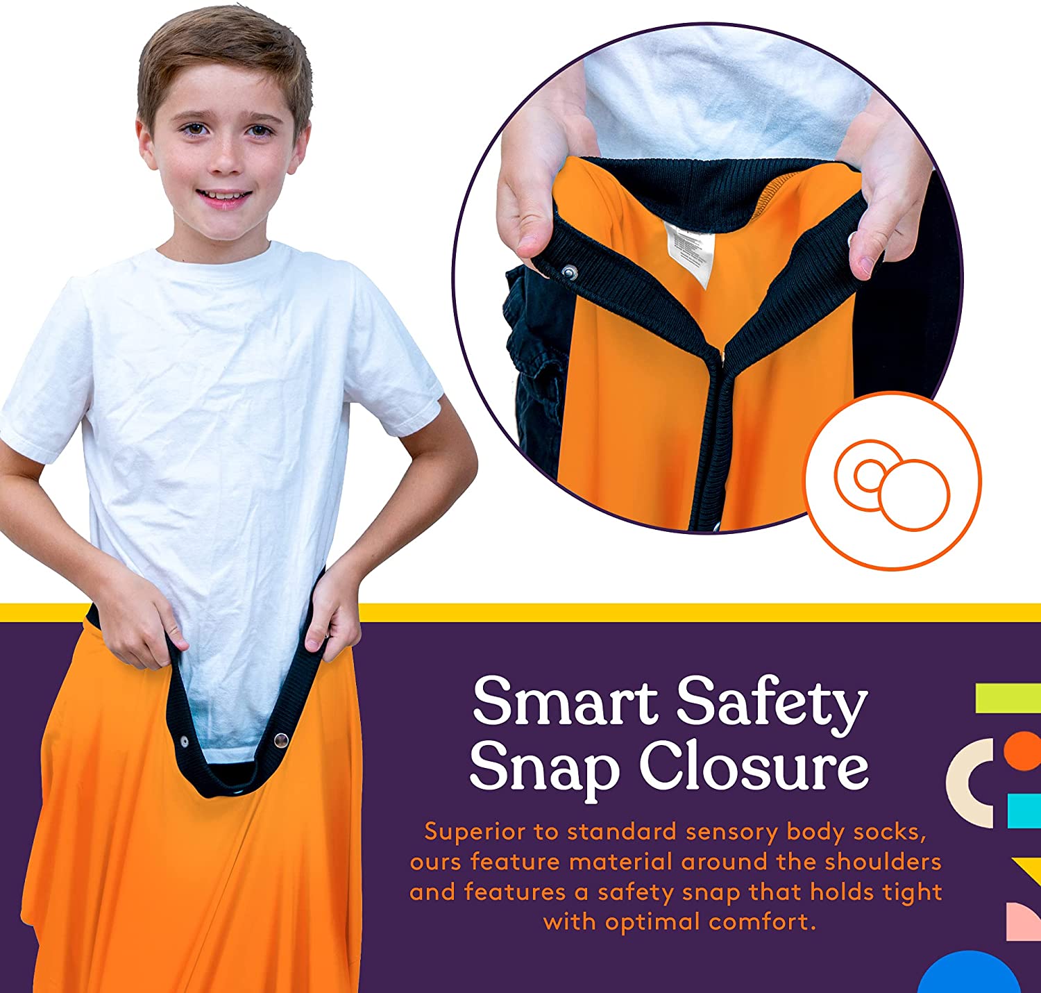 Sensory Stretchy Body Sock - New Snap Closure - Insight Family Market