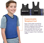 WEIGHTED - Sensory Compression Vest for Kids with Processing Disorders ADHD and Autism Calming and Supportive with Adjustable Weight Fit - Insight Family Market