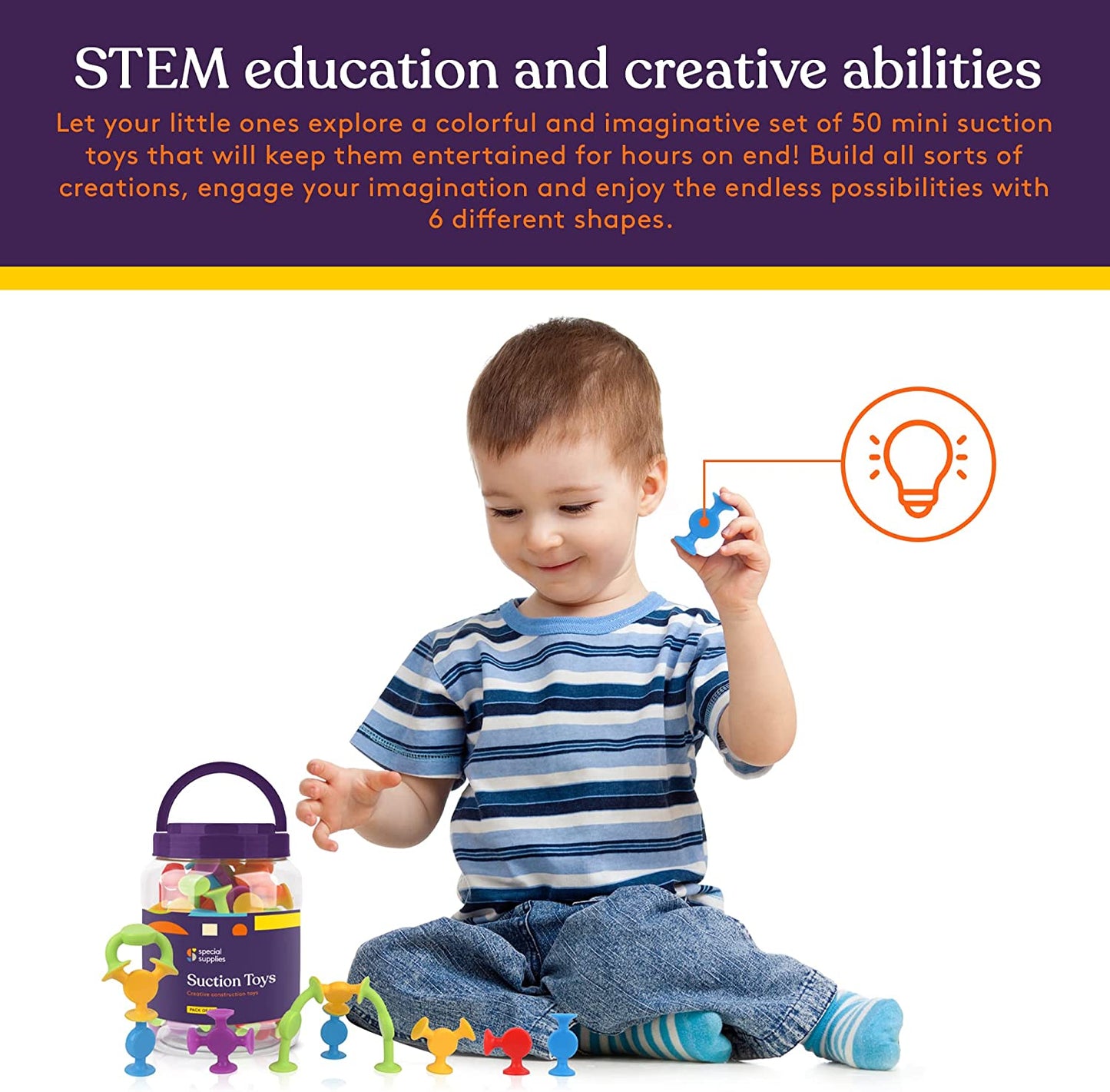 Creative Construction Suction Toys (50 - Piece Set) - Insight Family Market