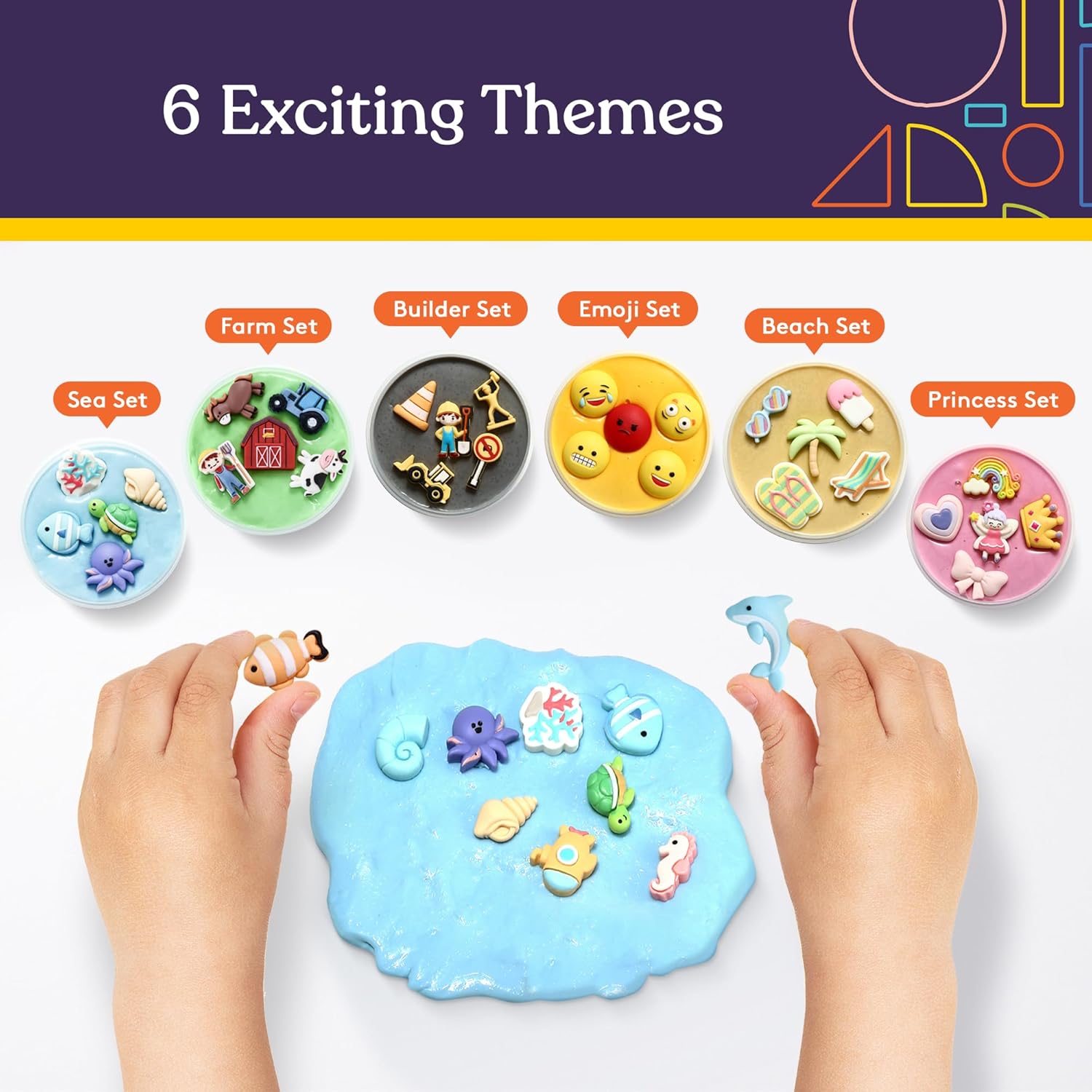 Sensory Therapy Putty for Kids and Adults with Cute Charms, Resistive Hand Exercise Stress Relief Therapy Putty, Five Ounces of Each Putty, Construction,Sea,Beach,Princess,Emoji,Farm - Insight Family Market