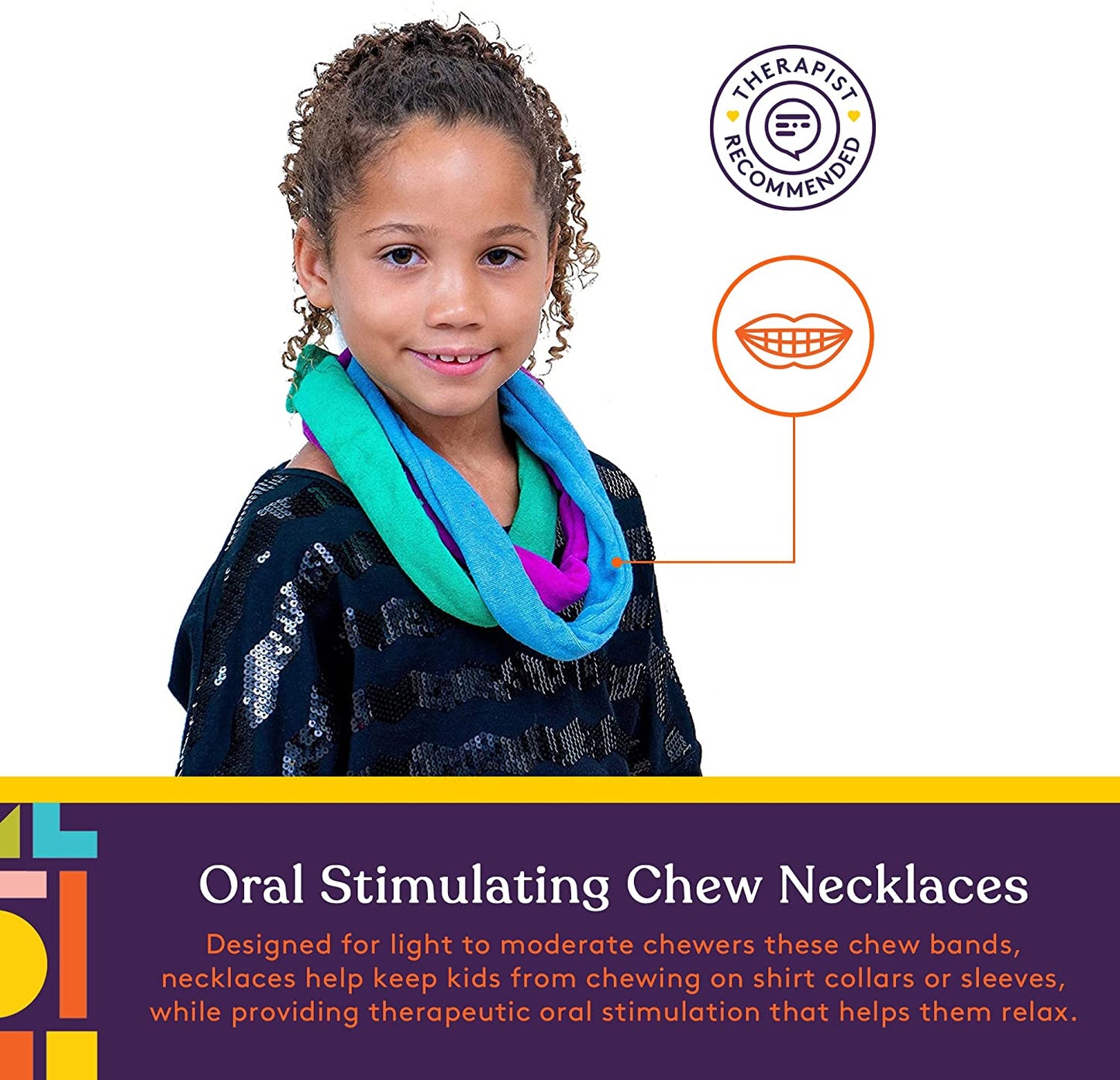 Chew Bands Terry Cloth Necklace Set 6 - Pack - Insight Family Market