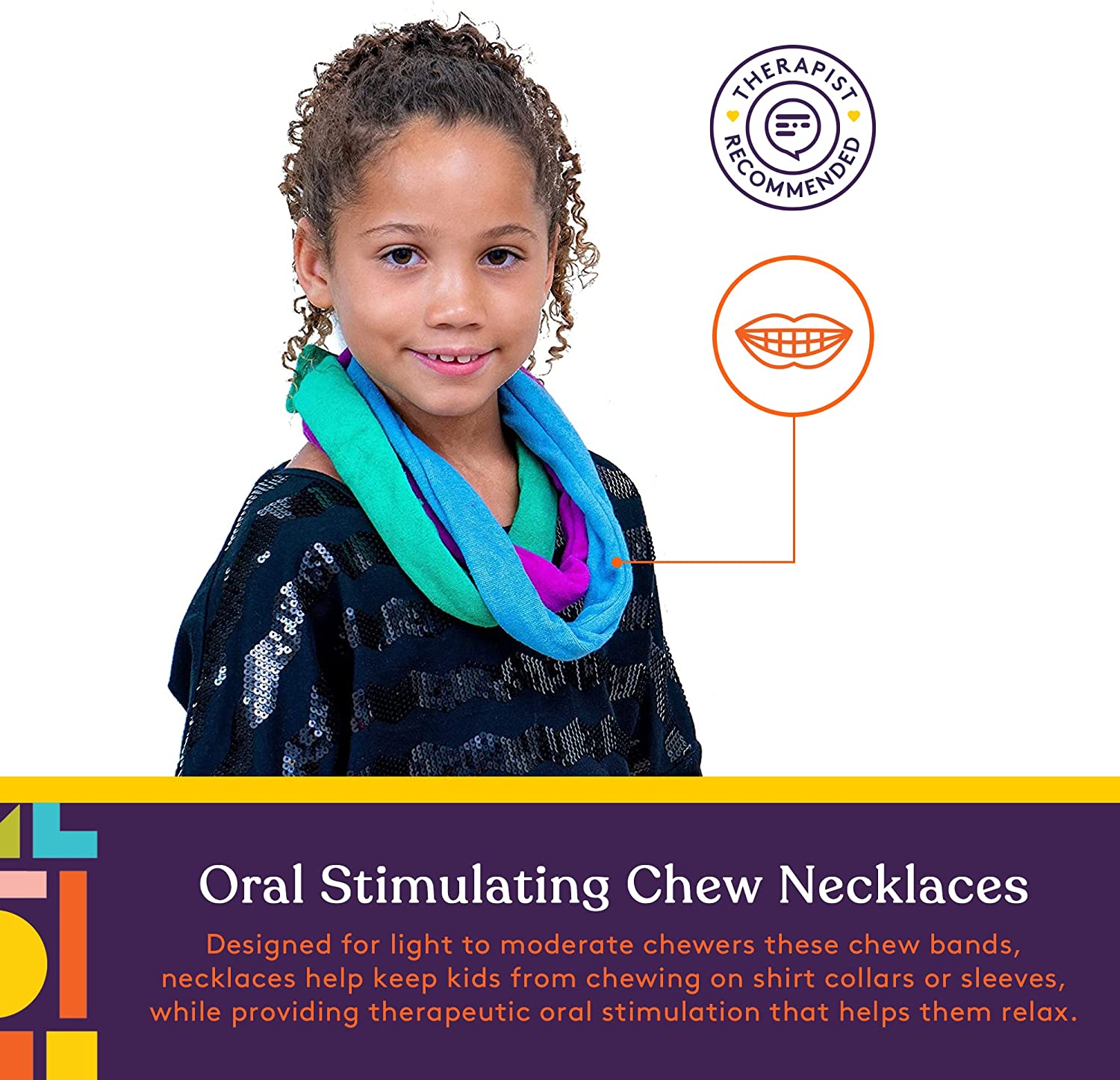 Chew Bands Terry Cloth Necklace Set 6 - Pack - Insight Family Market